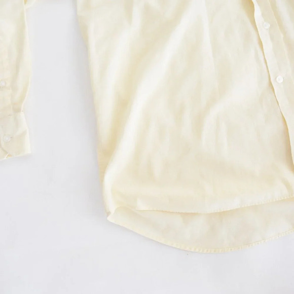 Givenchy Monsieur Yellow Cotton Blend Button Down  Dress Shirt Size 16 1/2 34/35 - Picture 7 of 10